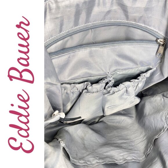 EDDIE BAUER FIRST ADVENTURE TRAVEL TOTE DIAPER BAG HEATHER GRAY 15” X 15” X 8” - Picture 8 of 15